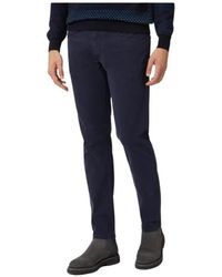 Harmont & Blaine - Broeken ,Blauw ,Katoen Stretch 5-Pocket Broek - Lyst