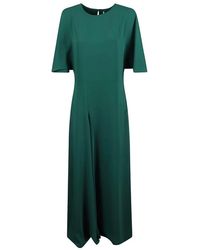 P.A.R.O.S.H. - Kleedjes ,Groen ,Polyester Elegante Lange Jurk Amarena Kleur - Lyst