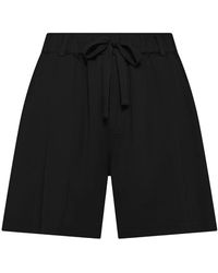 Deha - Korte Broeken ,Zwart ,Katoen Tencel Shorts - Lyst