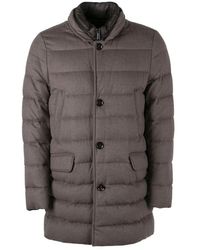 Moorer - Gepolsterter Wollmantel Mit Abnehmbarem Futter - Lyst