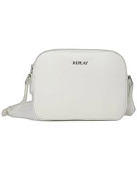 Replay - Strukturierte polyurethan-handtasche für frauen - Lyst