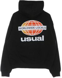 USUAL - Hoodies & Sweatvesten ,Zwart ,Katoen Gradient Hoodie Lichtgewicht Sweatshirt - Lyst
