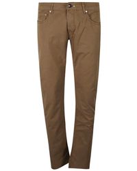 Hand Picked - Slim-Fit Trousers - Lyst