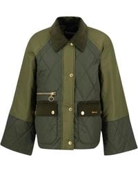 Barbour - Gewatteerde Olijfjas Moderne Stijl - Lyst