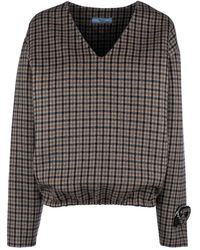 Prada - V-Neck Knitwear - Lyst