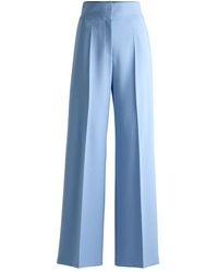 BOSS - Elastische high-waist straight leg hose - Lyst