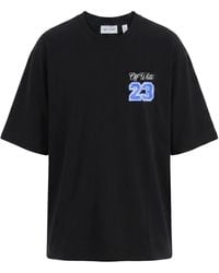 Off-White c/o Virgil Abloh - Zwart T-Shirt Met Blauw Logo - Lyst