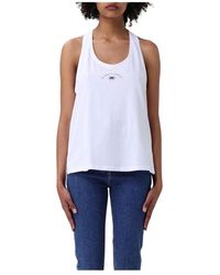 Elisabetta Franchi - Weißes Racerback Tank Top - Lyst