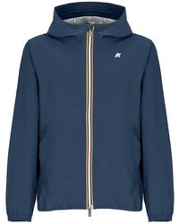 K-Way - Jassen ,Blauw ,Polyester Jack Stretch Dot - Lyst