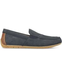 Rieker - Blaue klassische geschlossene mokassin-loafer - Lyst