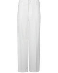 PT Torino - Broeken ,Wit ,Katoen Elegante Lorenza Broek - Lyst
