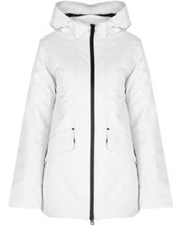 Geox - Jassen ,Wit ,Polyester Stijlvolle Jas Voor Elke Gelegenheid - Lyst