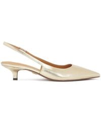 Kazar - Goldene Offene Pumps Mit Kitten-Absatz - Lyst