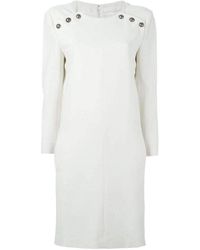 Chloé Decorative Button Dress - Wit