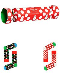 Happy Socks - Weihnachts crew socken 2pack rot - Lyst