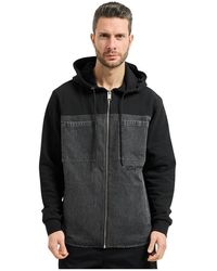 KARL LAGERFELD - Jassen ,Zwart ,Denim Denim Panel Jacket - Lyst