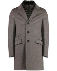 Moorer - Woll-Kaschmir-Mantel Mit Abnehmbarem Futter - Lyst
