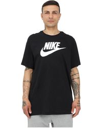 Nike - "t-shirt e polo in cotone neri oversize" - Lyst