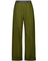 Marni - Tropical Wool Straight-Leg Broeken - Lyst