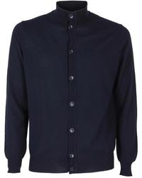 Kangra - Truien & Vesten ,Blauw ,Katoen Katoen Crepe Blouson Jas - Lyst