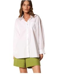 Mason's - Elegante Weiße Popeline Damenbluse - Lyst