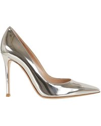 Gianvito Rossi - Schoenen ,Grijs ,Leer 105 Metal Pumps - Lyst