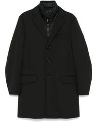 Fay - Jassen ,Zwart ,Gewatteerde Zwarte Jas Met Verborgen Capuchon - Lyst