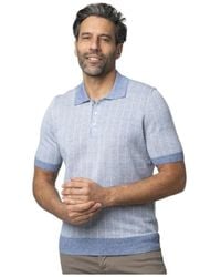 Gran Sasso - Truien & Vesten ,Blauw ,Katoen Polo Van Tricot Met Korte Mouwen - Lyst