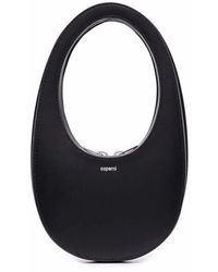 Coperni - Schwarze leder gebogene tote tasche - Lyst