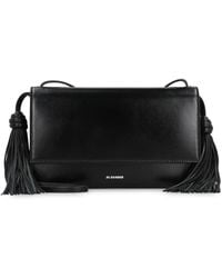 Jil Sander - Leder Crossbody Tasche Mit Quaste - Lyst
