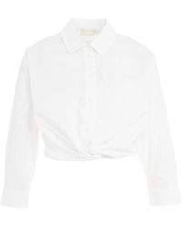 Liu Jo - Camisa blanca con detalle de nudo para mujeres a la moda - Lyst