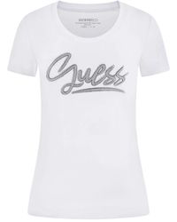 Guess - T-Shirts, Tops Und Polos - Lyst