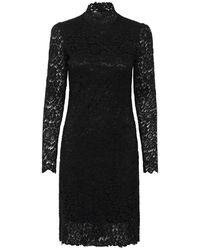 Saint Tropez - Elegante Zwarte Kant Jurk - Lyst