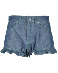 Vivetta - Katoenen Shorts Met Hoge Taille En Zakken - Lyst