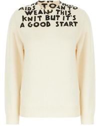 MM6 by Maison Margiela - V-Neck Knitwear - Lyst