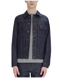 A.P.C. - Jassen ,Blauw ,Katoen Veste Jean Work - Lyst