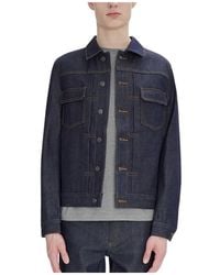 A.P.C. - Jassen ,Blauw ,Katoen Veste Jean Work - Lyst