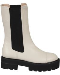 Stuart Weitzman - Leren Enkellaarzen Vintage Effect - Lyst