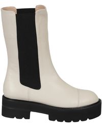 Stuart Weitzman - Leder Stiefeletten Vintage-Effekt - Lyst