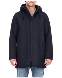 Herno - Jassen ,Blauw ,3-Layer Scuba Parka - Lyst