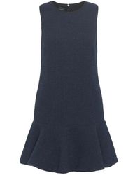 Pinko - Kleedjes ,Blauw ,Elegante Mouwloze Midi Jurk Blauw - Lyst