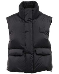 Moose Knuckles - Jassen ,Zwart ,Nylon Duvet Katrina Vest - Lyst