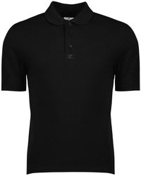 Courreges - Tops ,Zwart ,Katoen Cotton Polo - Lyst