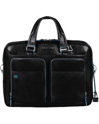 Piquadro - Tassen ,Zwart ,Leer Laptop Bags & Cases - Lyst
