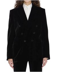 Saint Laurent - Jassen ,Zwart ,Katoen Cassandre Jacket - Lyst
