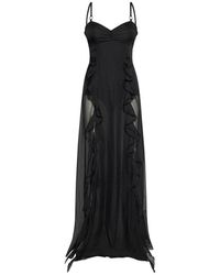 RICHMOND - Langes Kleid Mit Transparenten Einsätzen - Lyst