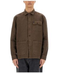 Fay - Jassen ,Bruin ,Katoen Shirt Jacket - Lyst
