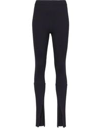 Proenza Schouler - Broeken ,Zwart ,Nylon Zwarte Zip Leggings - Lyst