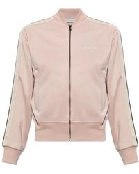 Palm Angels - Hoodies & Sweatvesten ,Roze ,Polyester Sweatshirt Met Geborduurd Logo - Lyst