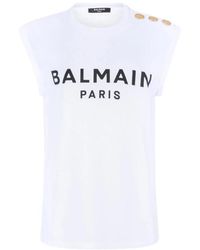 Balmain - Sleeveless Tops - Lyst